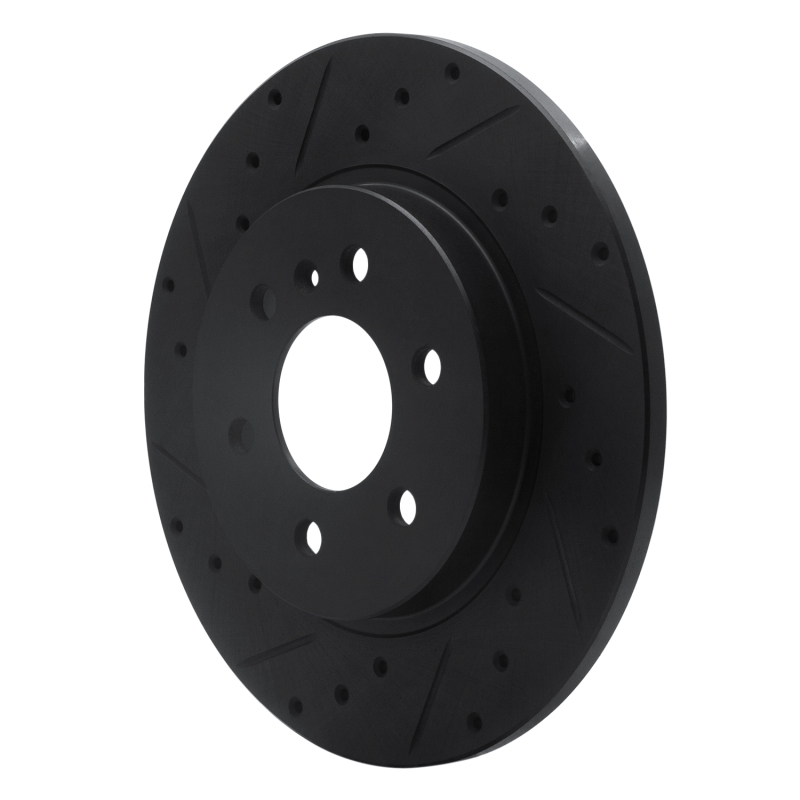 Buick Terraza Brake Rotor (1) - Rear Left - R1 Concepts - Drilled & Slotted - Black - `06-`09